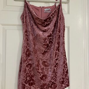 Urban Outfitters Pink Velvet Dress